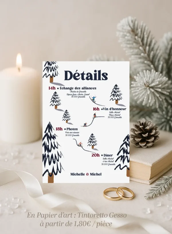Faire-Part – Collection Hiver Sapin