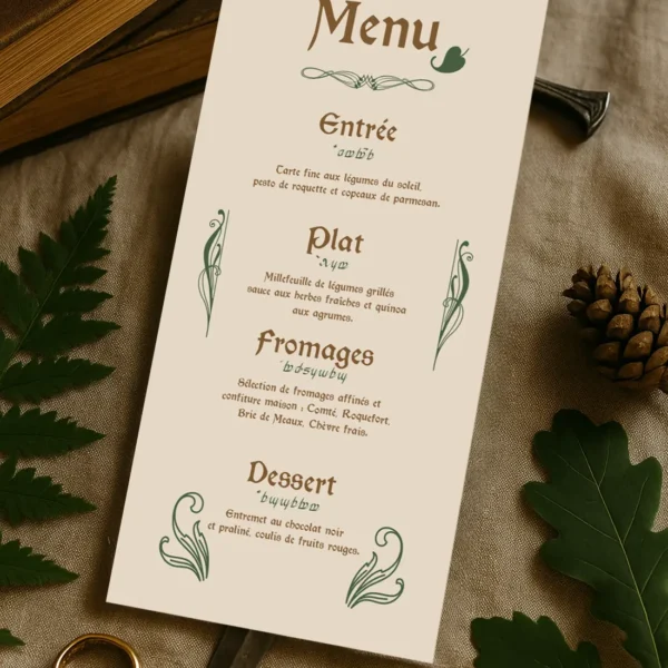 Menu – Collection Fantasy