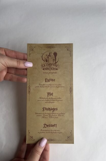 Photo du Menu Save The Date – Parchemin du Maraudeur Inspiration Harry Potter