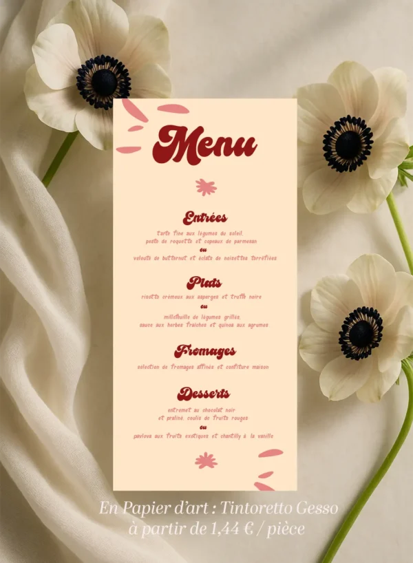 Menu Anémone - Collection Fleur
