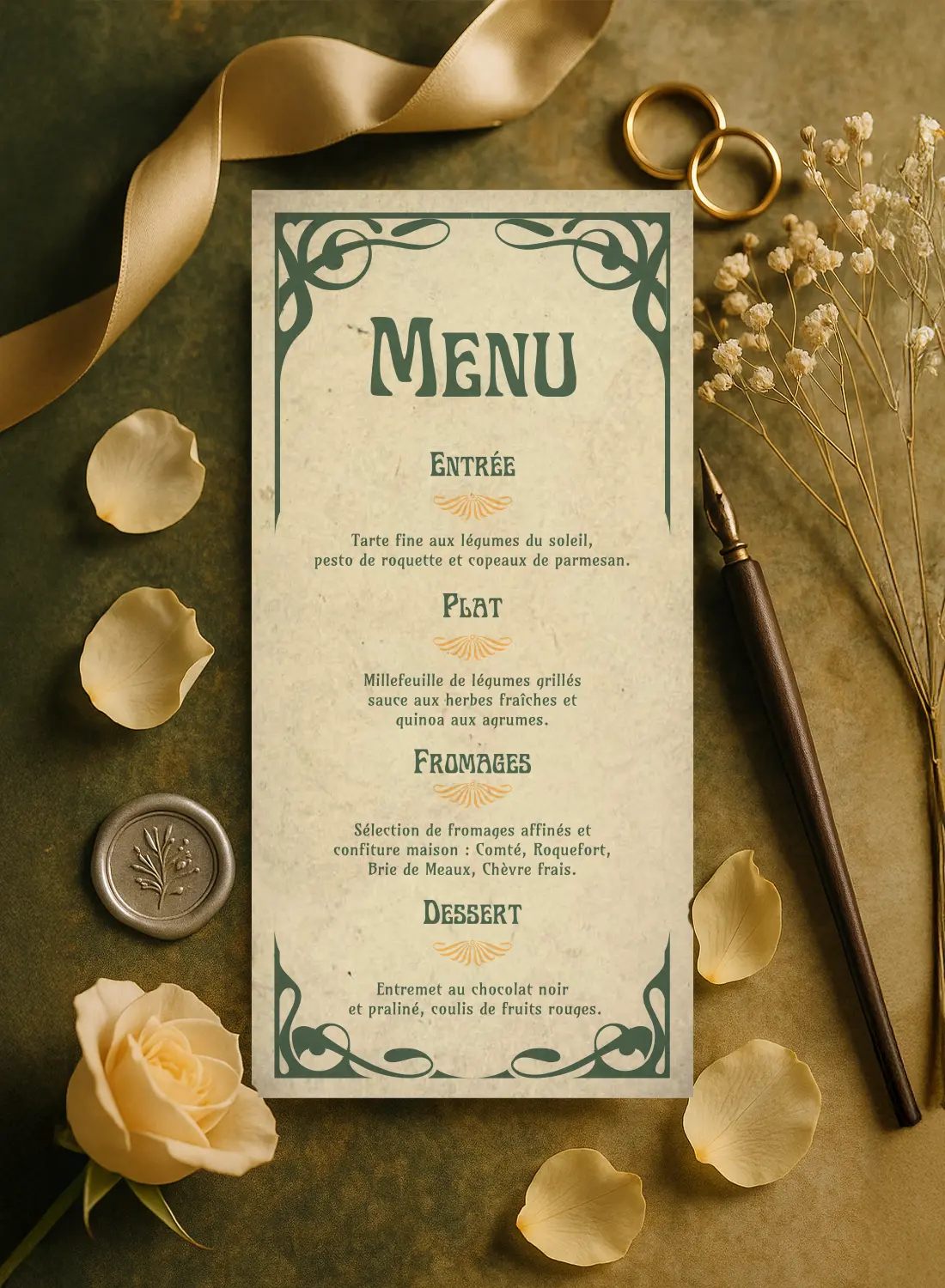 Menu Métro – Collection Art Nouveau