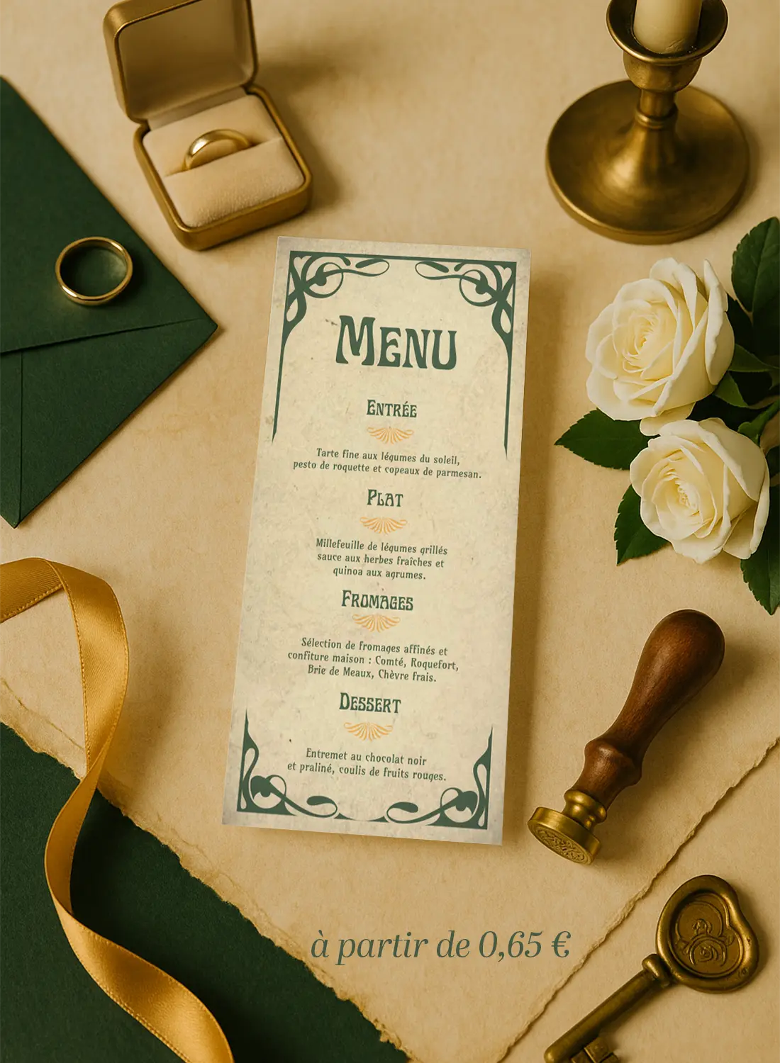 Menu Métro – Collection Art Nouveau