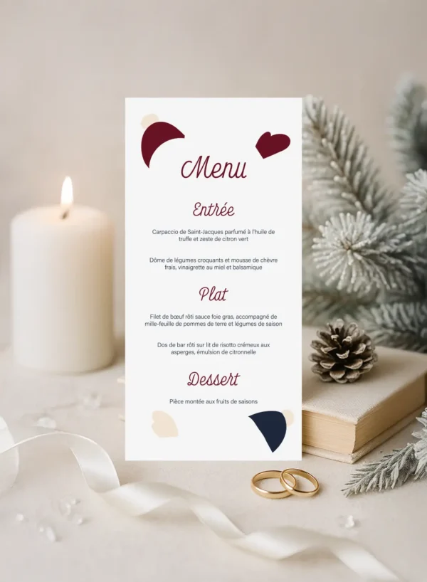 Menu – Collection Hiver Bonhomme de Neige