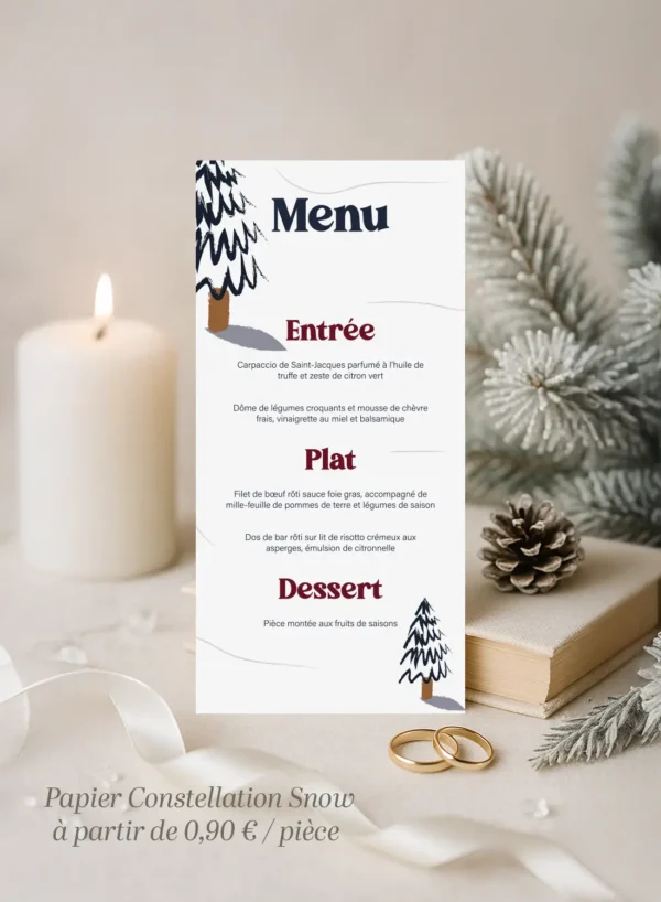 Menu – Collection Hiver Sapin