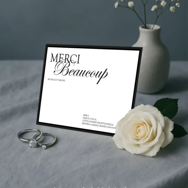 Carte de remerciement -Collection Chic