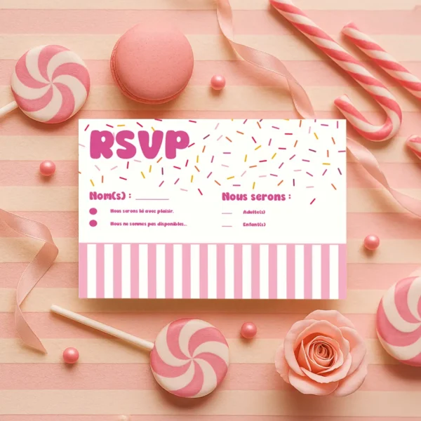 Carte RSVP Bonbon – Collection Bonbon