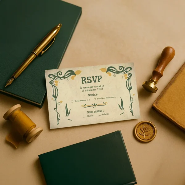 Carte RSVP Métro – Collection Art Nouveau