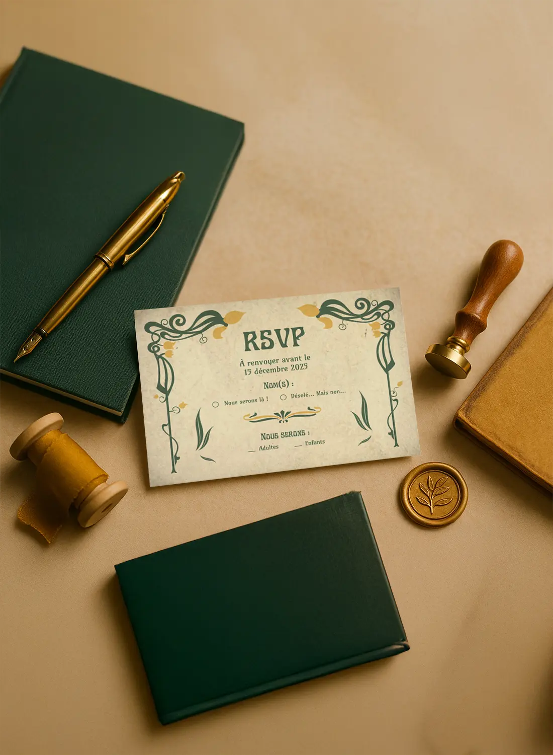 Carte RSVP Métro – Collection Art Nouveau