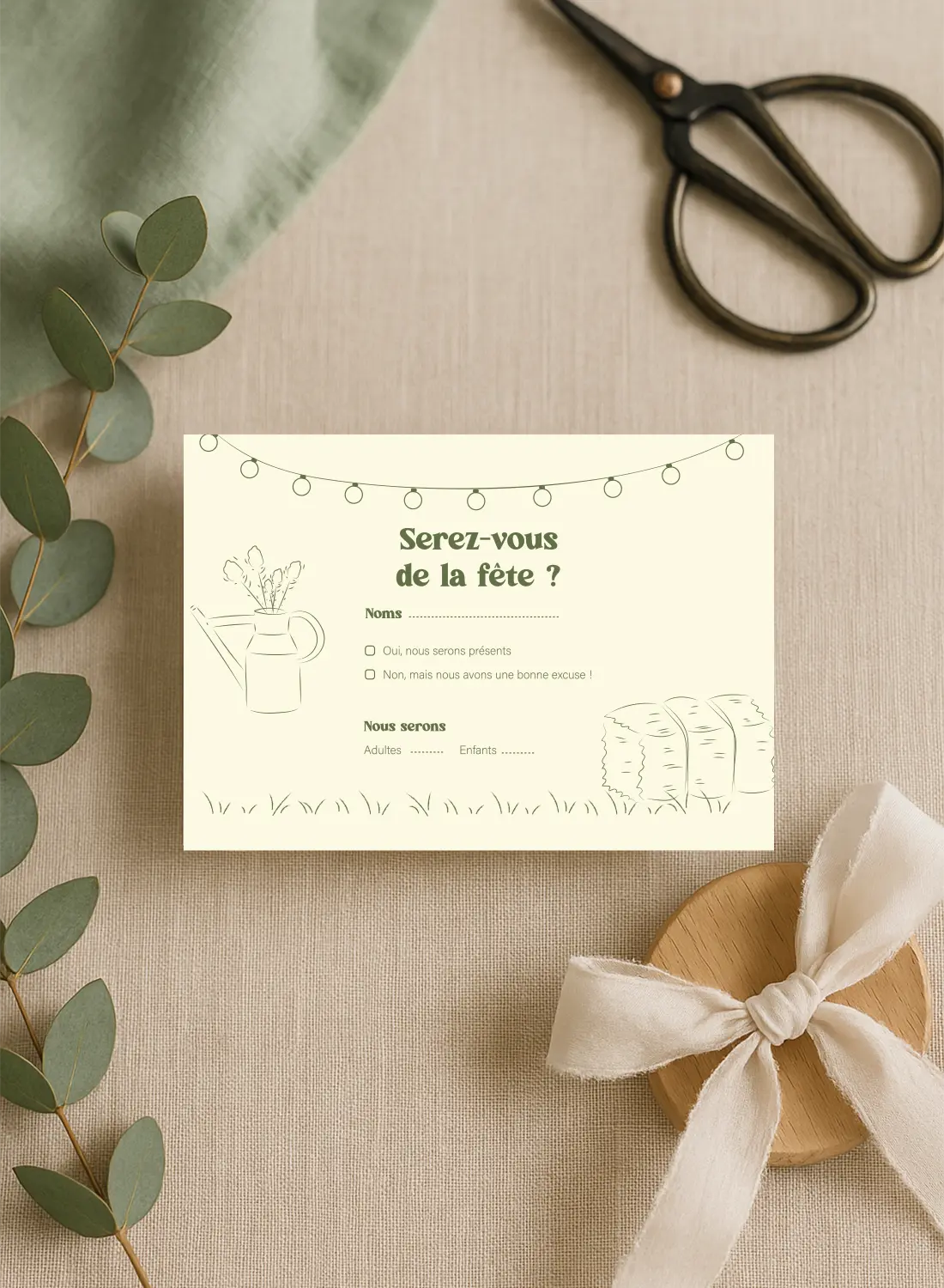 Carte RSVP – Collection Champêtre