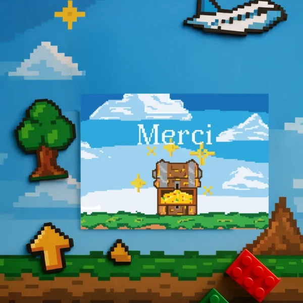 Remerciement Mariage Geek - Pixel
