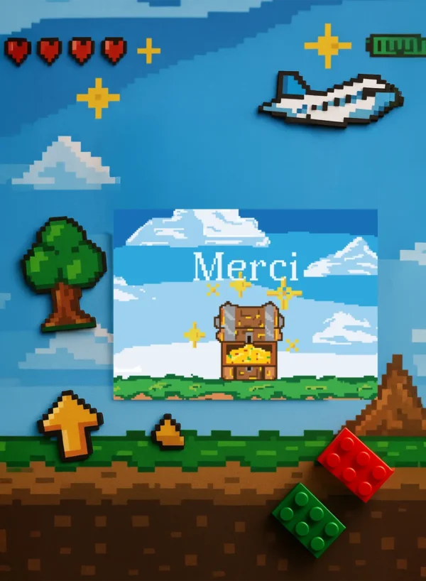 Remerciement Mariage Geek - Pixel
