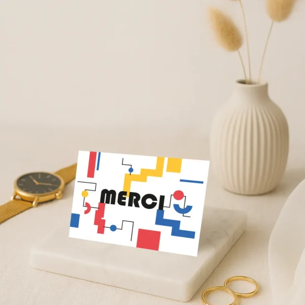 Carte de Remerciement – Collection Inspiration Bauhaus