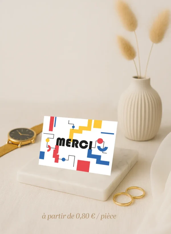 Carte de Remerciement – Collection Inspiration Bauhaus