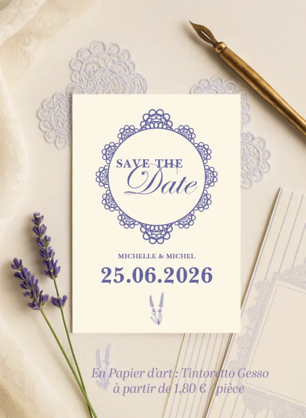 Save the Date Dentelle – Collection Dentelles