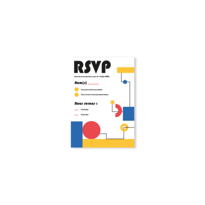 Carte RSVP – Collection Inspiration Bauhaus