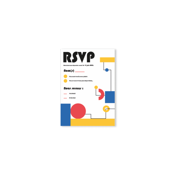 Carte RSVP – Collection Inspiration Bauhaus