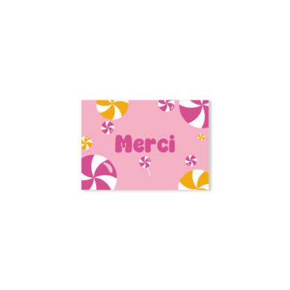 Carte de Remerciement – Collection Bonbon