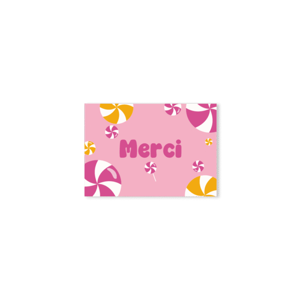 Carte de Remerciement – Collection Bonbon