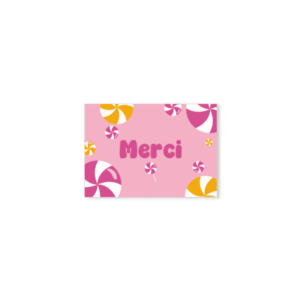 Carte de Remerciement – Collection Bonbon