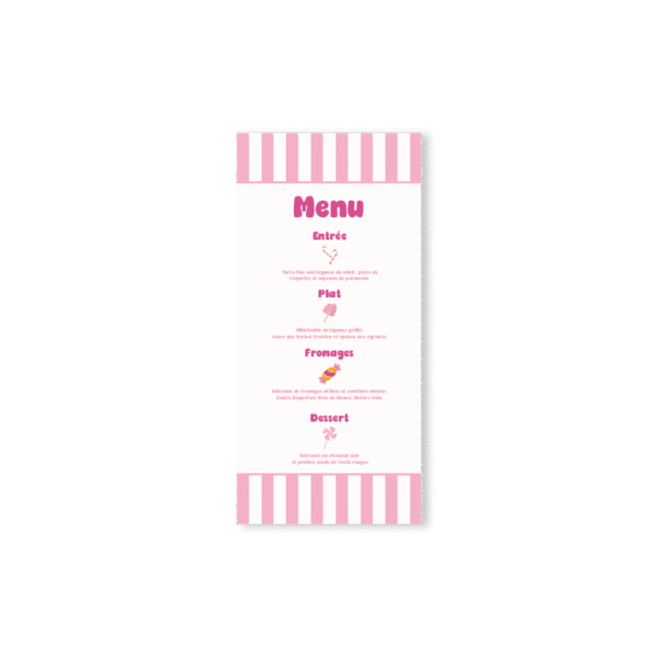 Menu Bonbon – Collection Bonbon