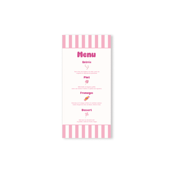 Menu Bonbon – Collection Bonbon