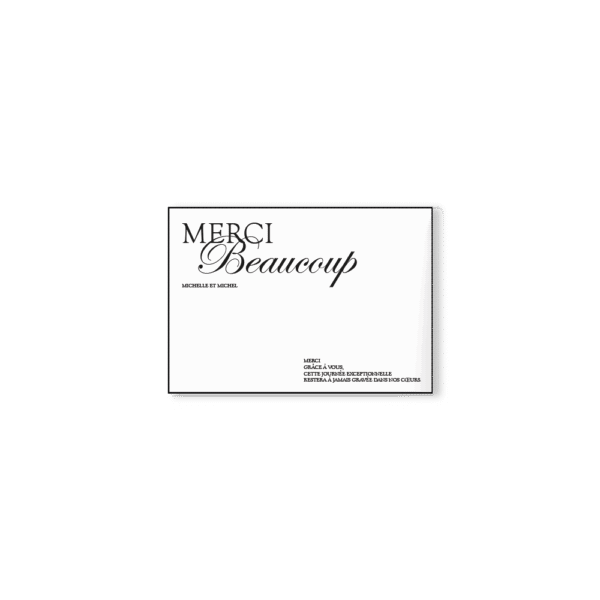 Carte de remerciement -Collection Chic