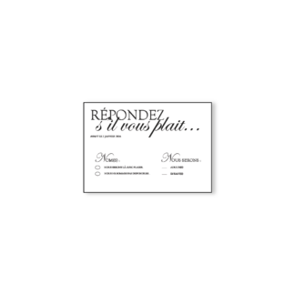 Carte RSVP – Collection Mariage Chic