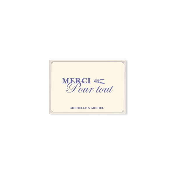 Carte de Remerciement – Collection Dentelles