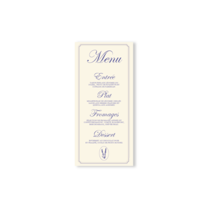 Menu – Collection Dentelle