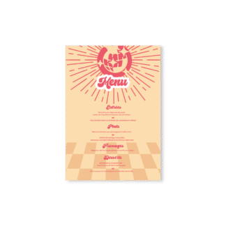 Menu – Collection Disco « Dance » Rose