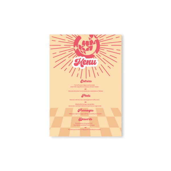 Menu – Collection Disco « Dance » Rose