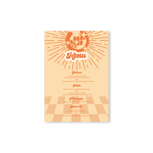 Menu – Collection Disco « Dance » Orange