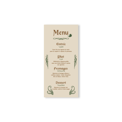 Menu – Collection Fantasy