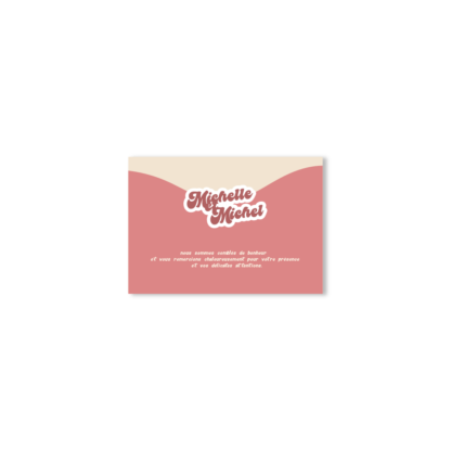 Carte de Remerciement Coquelicot – Collection Fleur