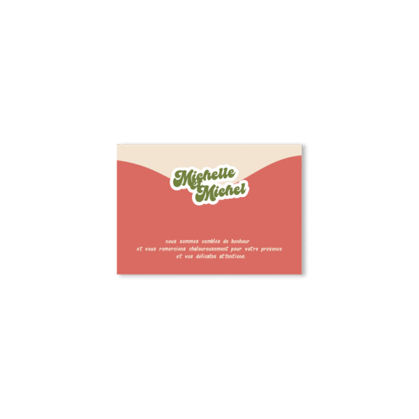 Carte de Remerciement Dahlia – Collection Fleur