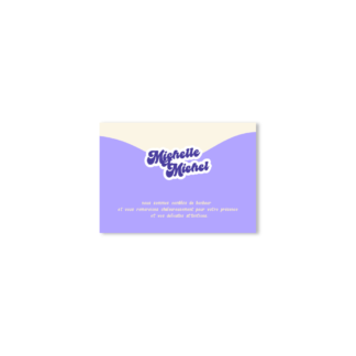 Carte de Remerciement Violette – Collection Fleur