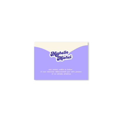 Carte de Remerciement Violette – Collection Fleur