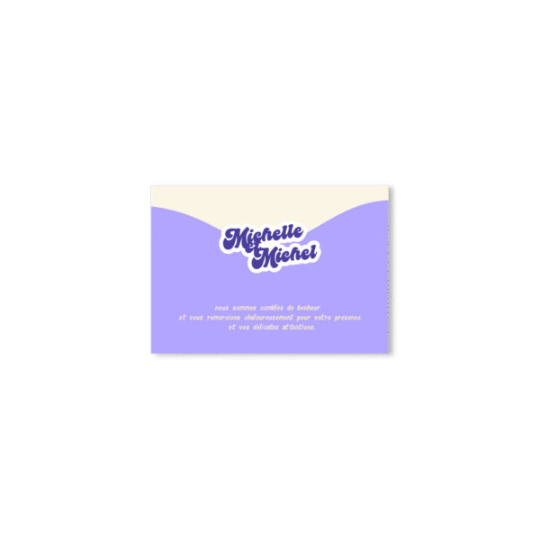 Carte de Remerciement Violette – Collection Fleur