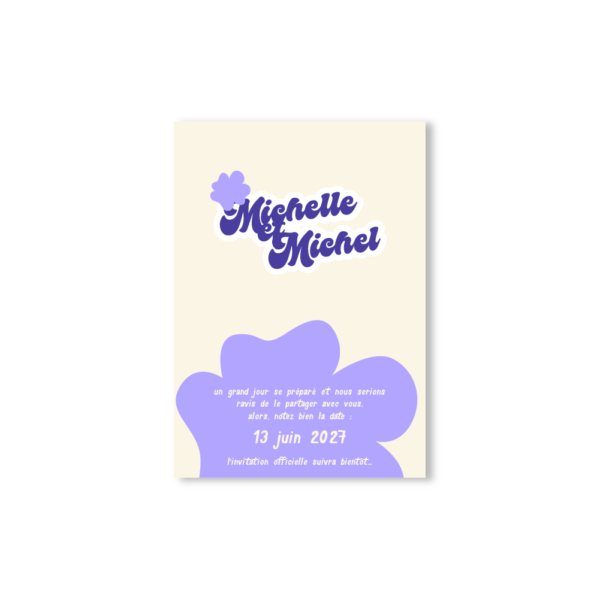 Save the Date "Violette" – Collection Fleur