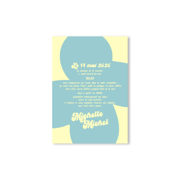 Carte Mariage, Fleur Tropical, Faire part