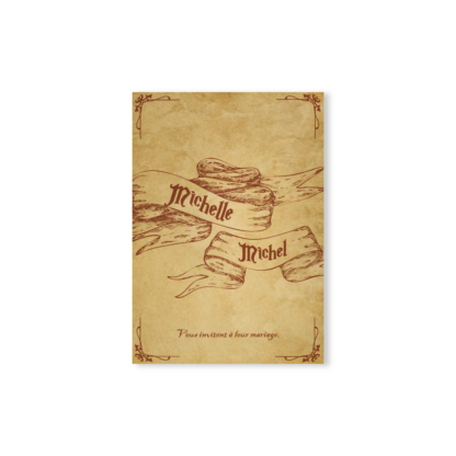 Faire-part Enchanté – Collection Parchemin du Maraudeur