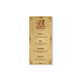 Menu – Collection Parchemin du Maraudeur