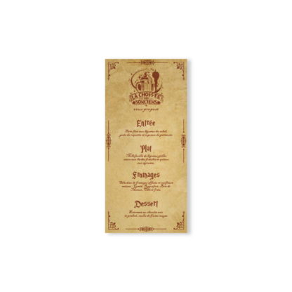 Menu – Collection Parchemin du Maraudeur