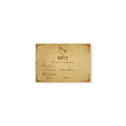 Carte RSVP – Collection Parchemin du Maraudeur