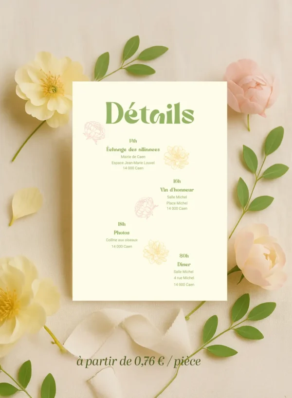 Faire-Part av - Collection Printemps Fleuri