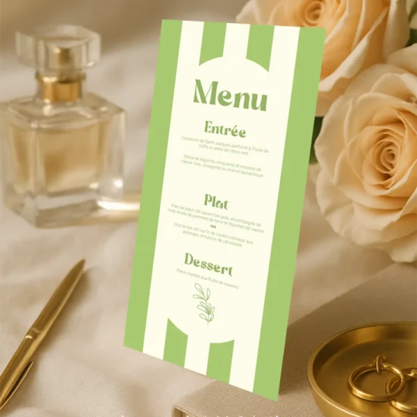 Menu Printemps vert Rayé02