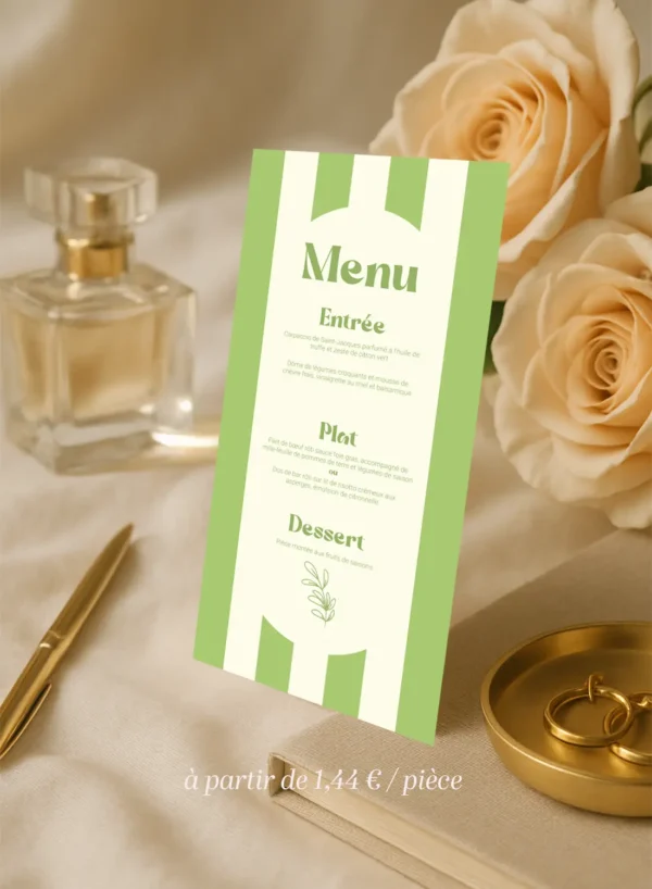 Menu Printemps vert Rayé02