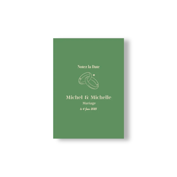 Notez_La_Date Minimaliste Alliances – Vert Sauge