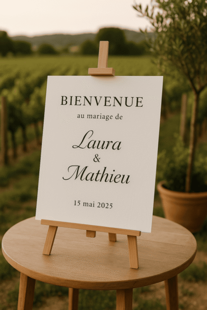 Panneau de bienvenue mariage