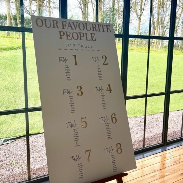 Plan de Table Imprimé sur Dibond, exemple de réalisation